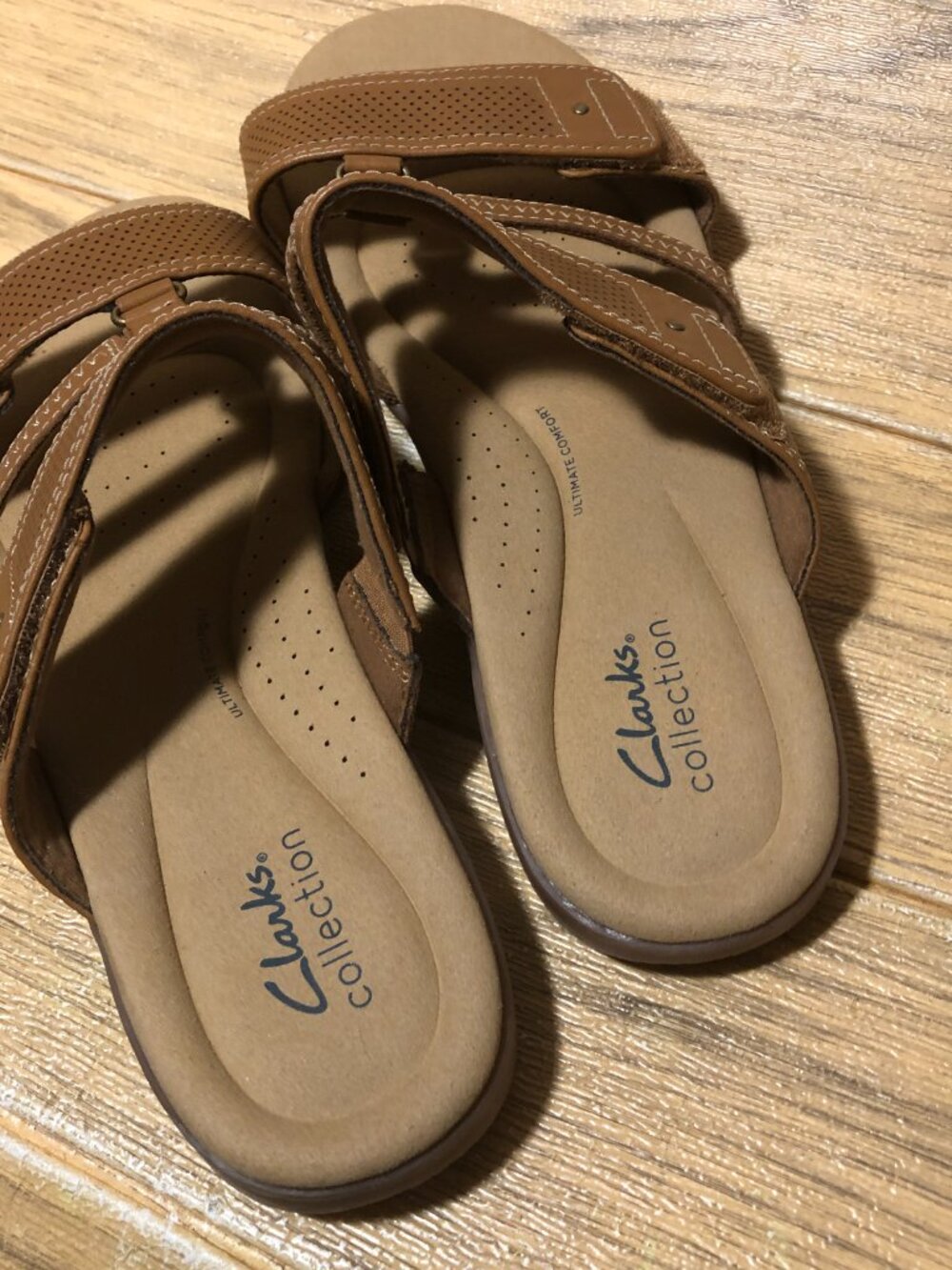 Clarks collection women brown slip on sandals, 11 - Picture 6 of 12